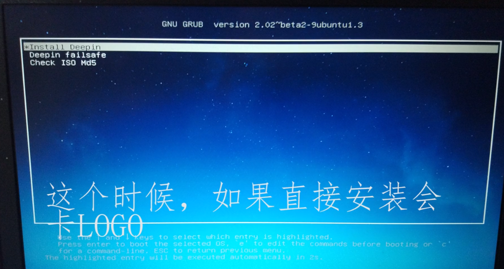 求助:u盘启动卡在logo