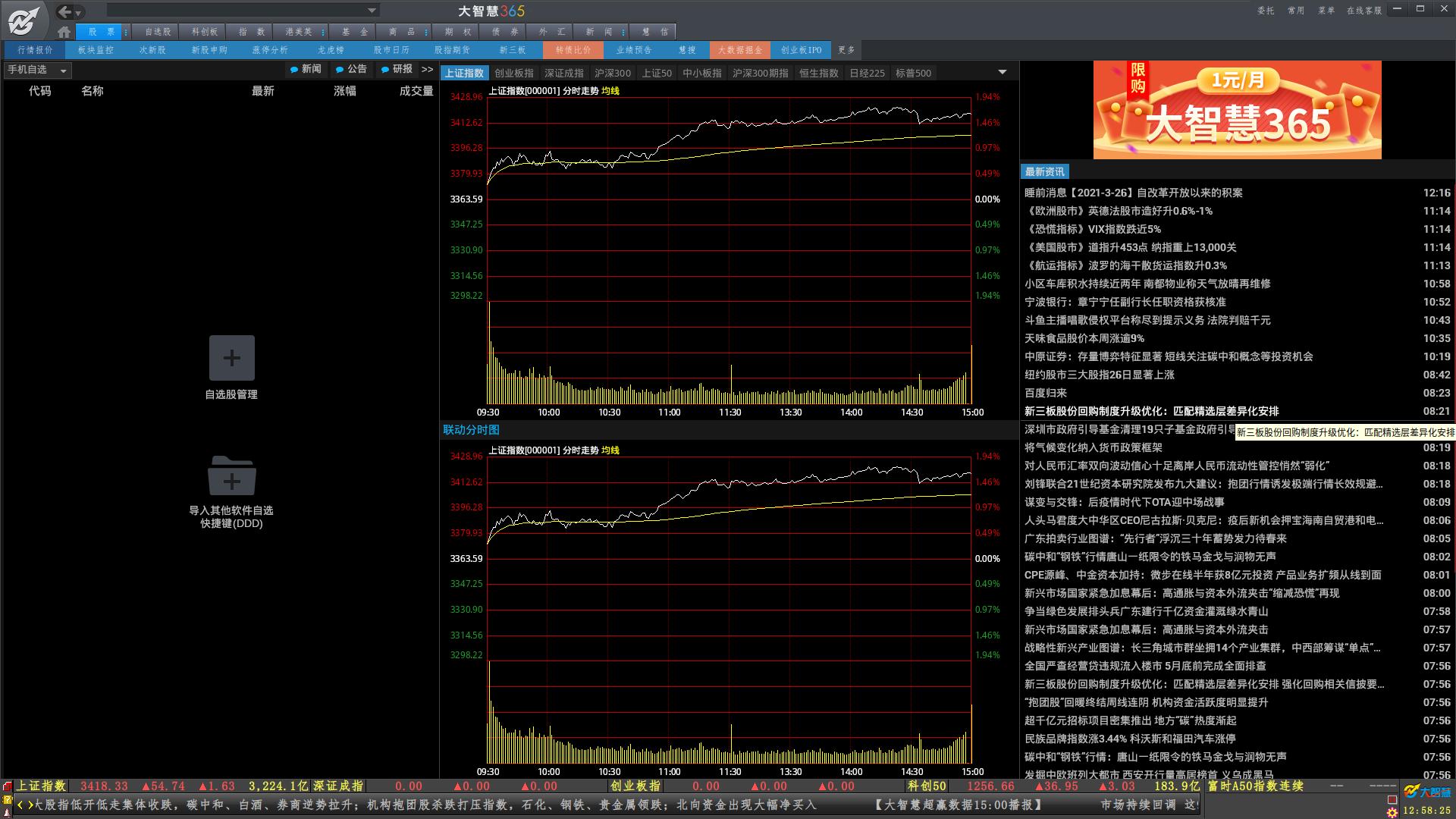 铺满整个屏幕的大智慧