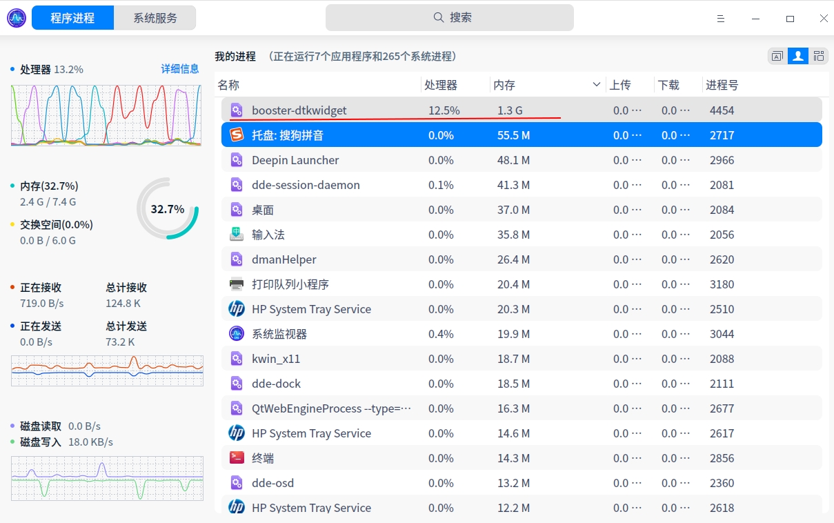 booster-dtkwidget  是个什么鬼?   耗内存