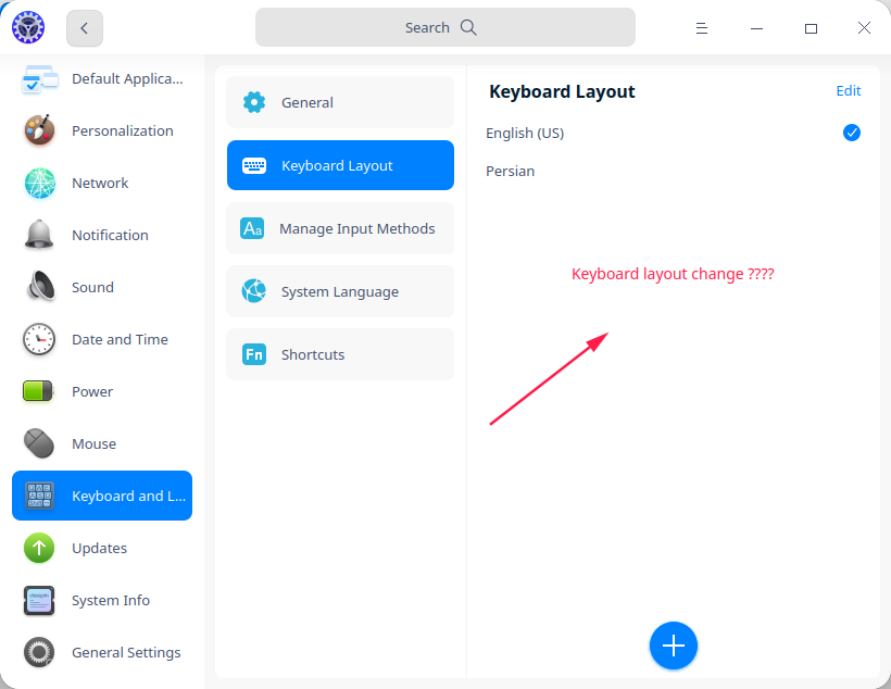 layout keyboard note showing icon 