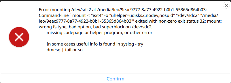 点击移动硬盘时报的错误，看不明白