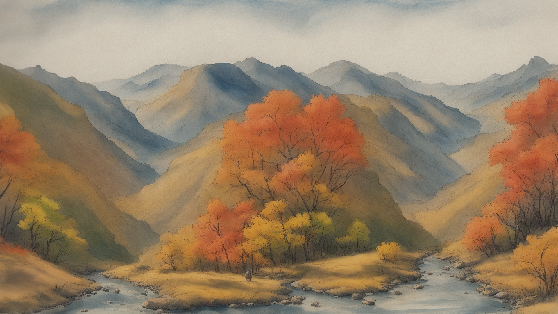 00127-4202594480-landscape_scenery,Ink wash painting,in autumn,day,canyon,cliff,grove,plateau,in a meadow,stream,the top of the hill,river,wide_s.png
